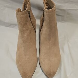 Aldo Beige Faux Suede Ankle Booties